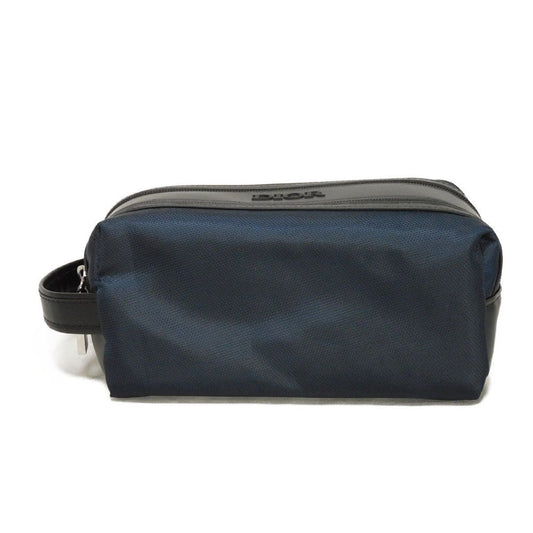 Dior Business Bag Navy Novelty Embossed Double Zip Nylon Logo Travel Bag