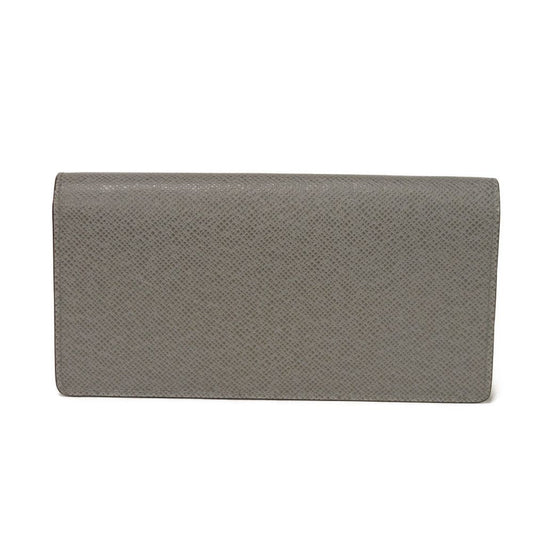 Louis Vuitton Long Purse M11580 Taiga Gris Leather Blue Gray Wallet Case