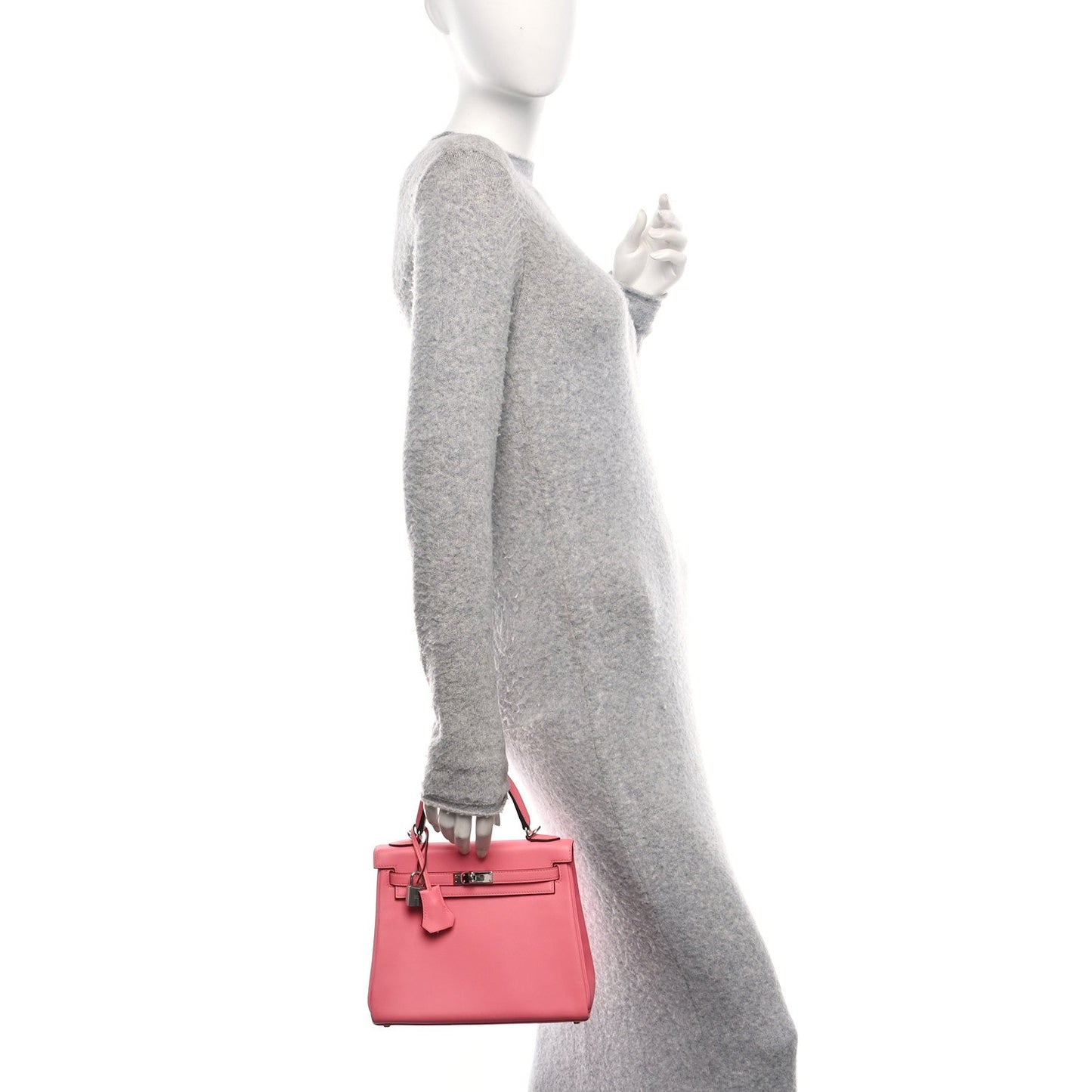 Hermes Swift Kelly Retourne Rose Azalee Handbag Travel Bag