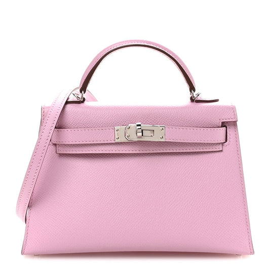 Hermes Epsom Kelly Sellier Mauve Sylvestre Handbag Mini Travel Bag Mauve Sylvestre 1758252