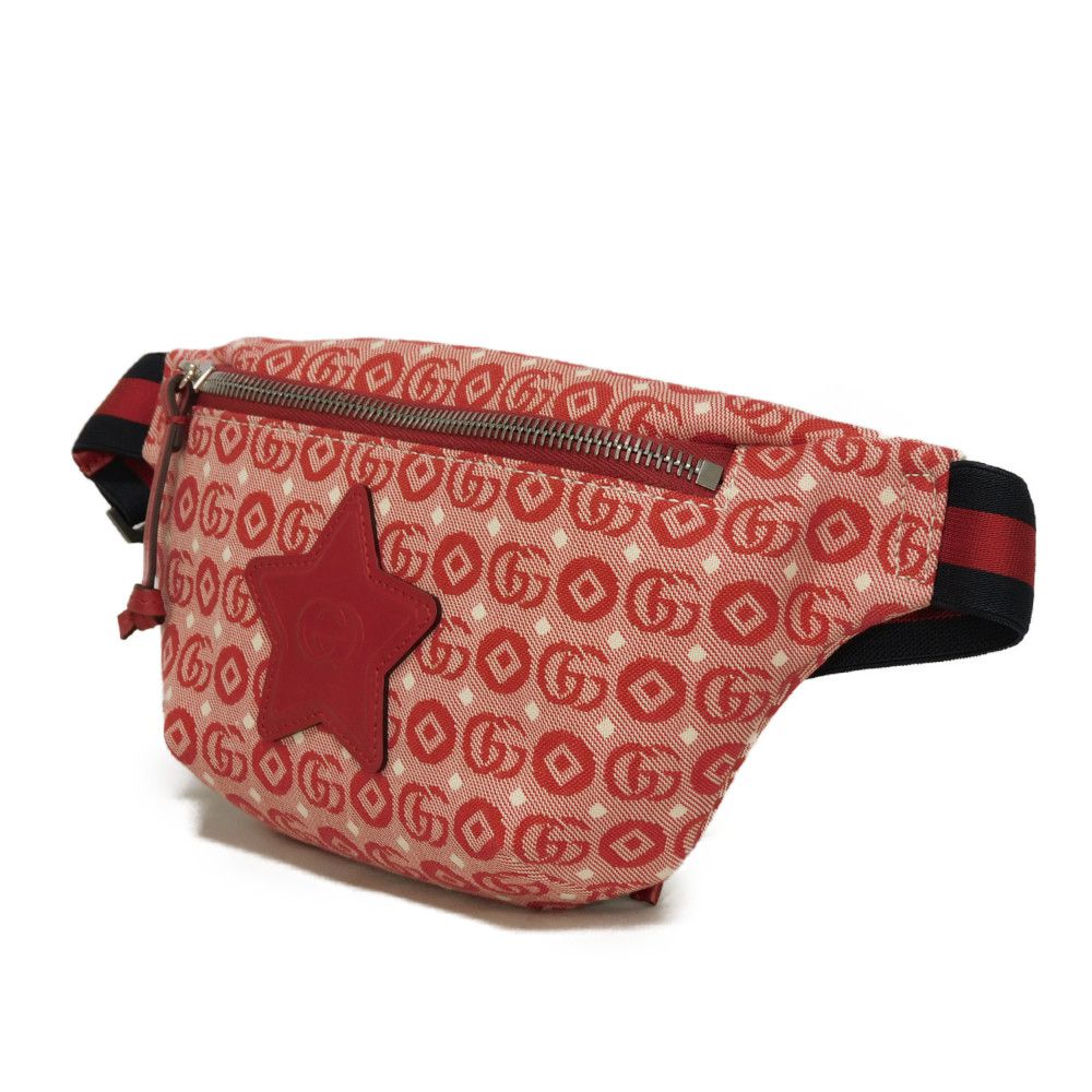 Gucci Sling FABBD Cotton x GG Leather Canvas Calf Red Handbag