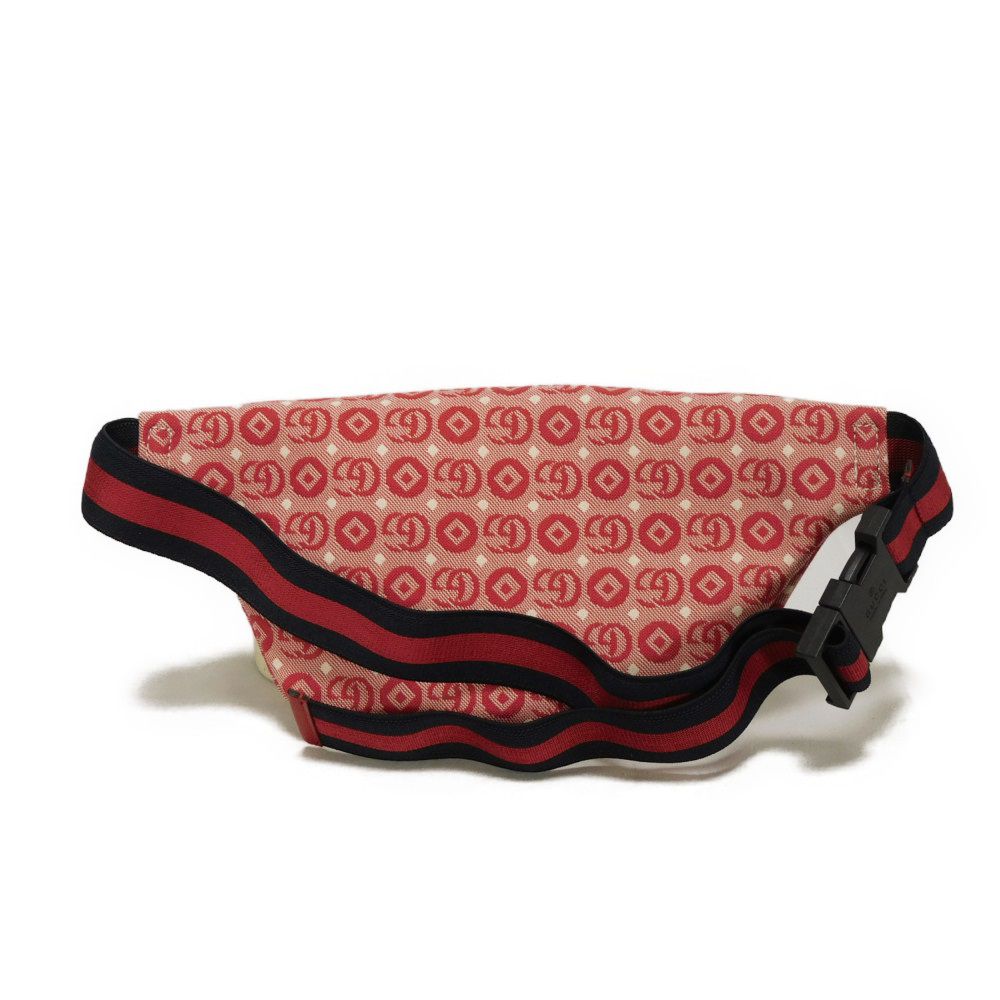 Gucci Sling FABBD Cotton x GG Leather Canvas Calf Red Handbag