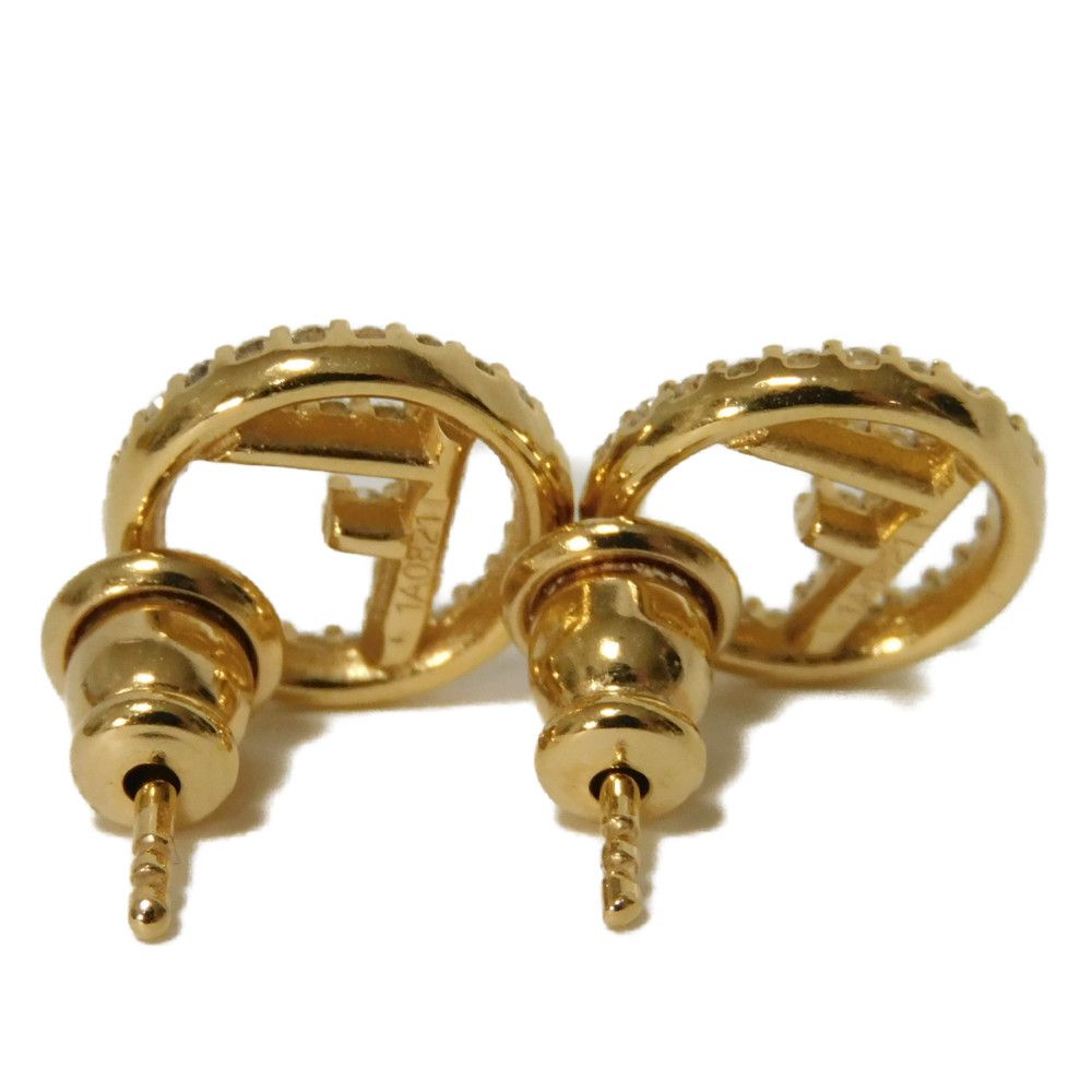 Fendi Pierce 8Ag738 6Dm Bronze Zircon Clear Circle Is Logo Travel Bag