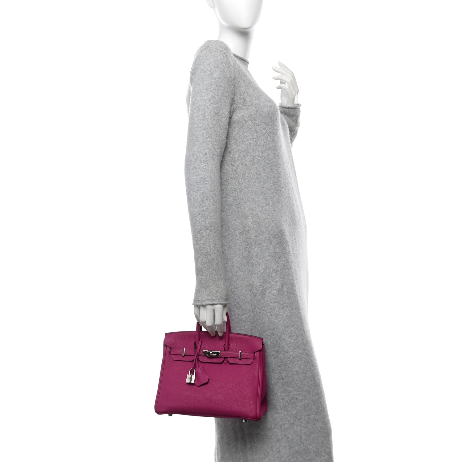 Hermes Togo Birkin Rose Pourpre Handbag Travel Bag