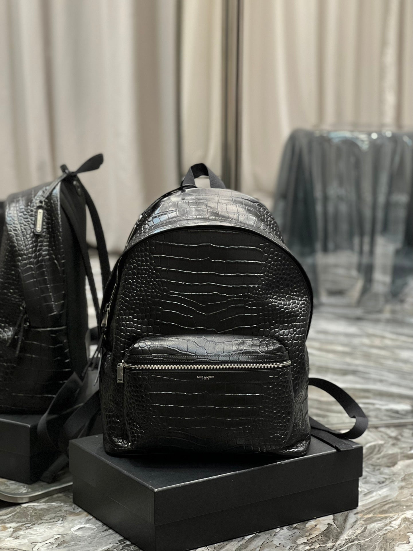 YSL Saint Laurent City Backpack , ’s 16.1in Black