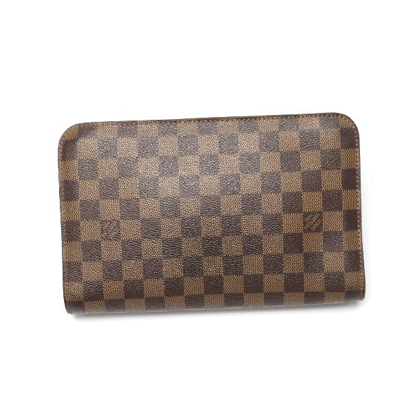 Louis Vuitton business N51993 Damier Ebene Canvas Brown Clutch Bag