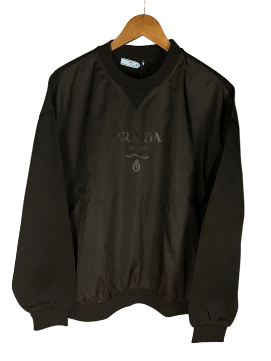 Prada Handbag Pullover Nylon Black Logo