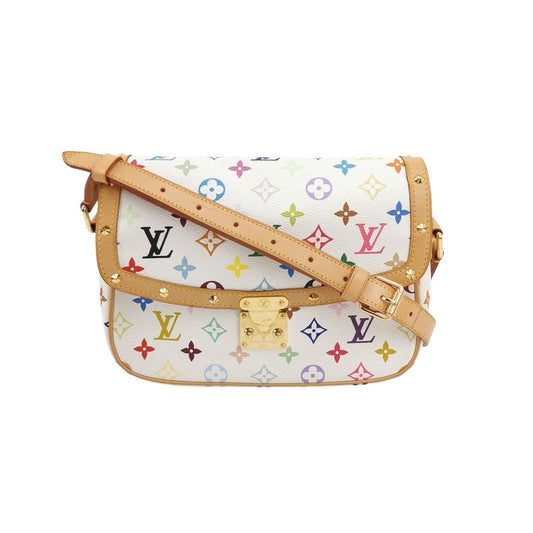 Louis Vuitton x Takashi Murakami Sologne Messenger White Multicolor Crossbody Bag Multicolor 1
