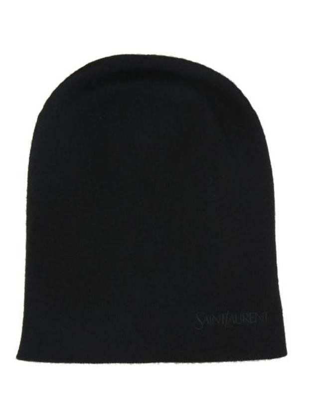 YSL Saint Laurent Luxury Trending Cashmere Beanie Handbag Black Logo Embroidered Travel Bag