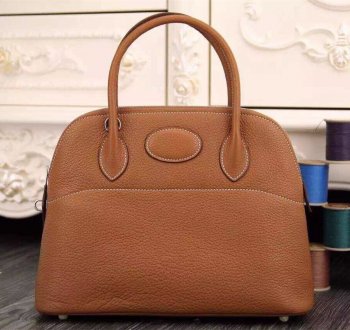 Hermes Luxury Bolide Cm Togo Bag Leather Brown Travel Bag