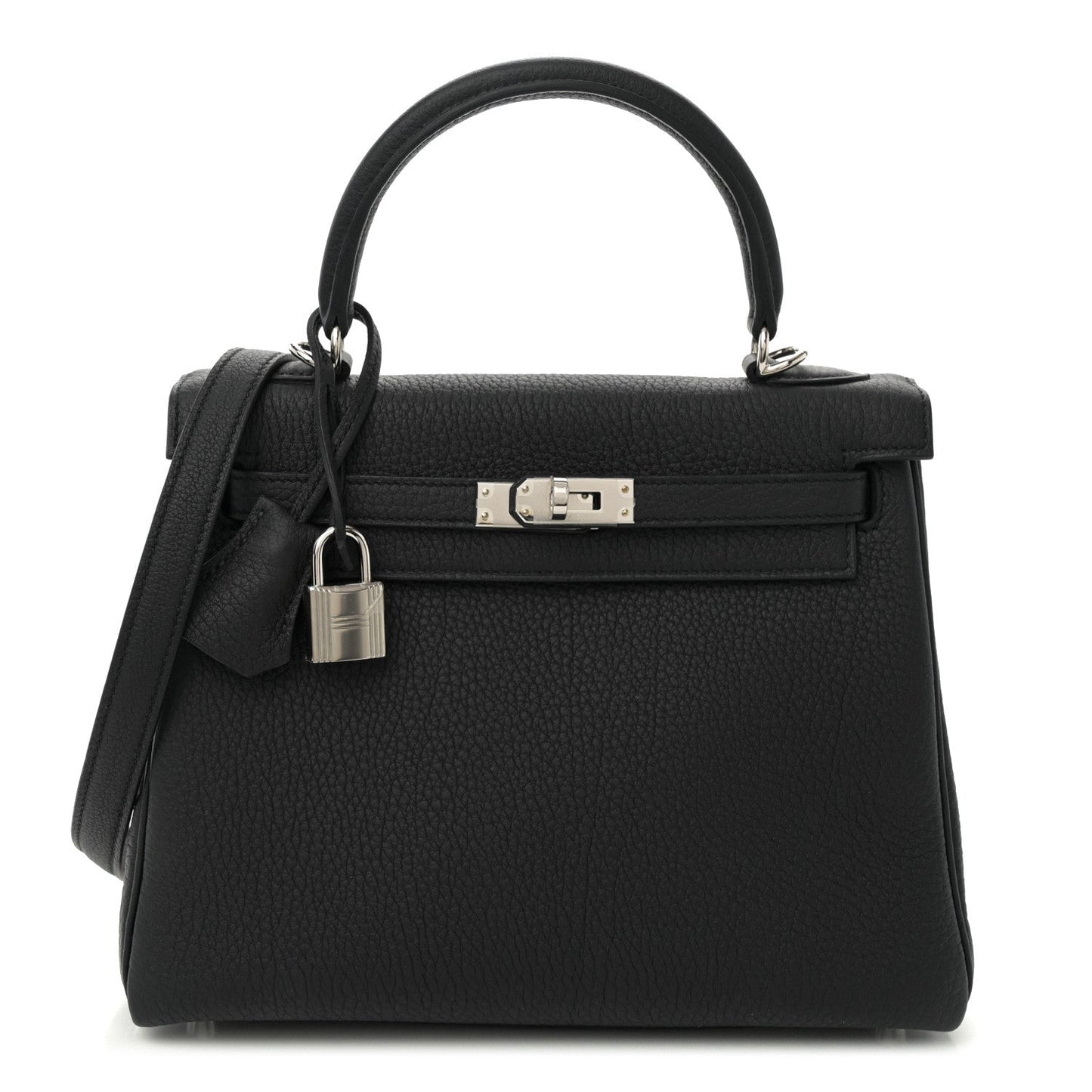 Hermes Togo Kelly Retourne Handbag Black Travel Bag