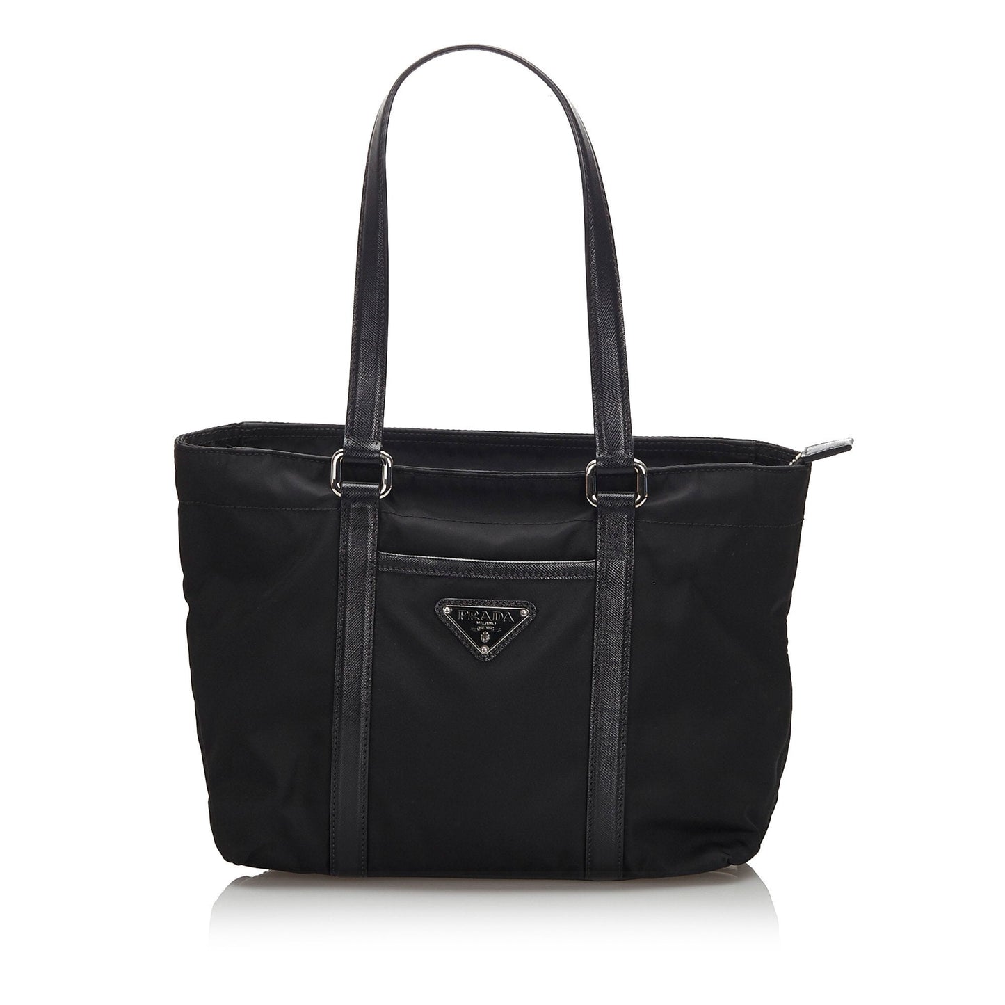 Prada Fabric Tessuto Tote Bag Italy Nylon Black
