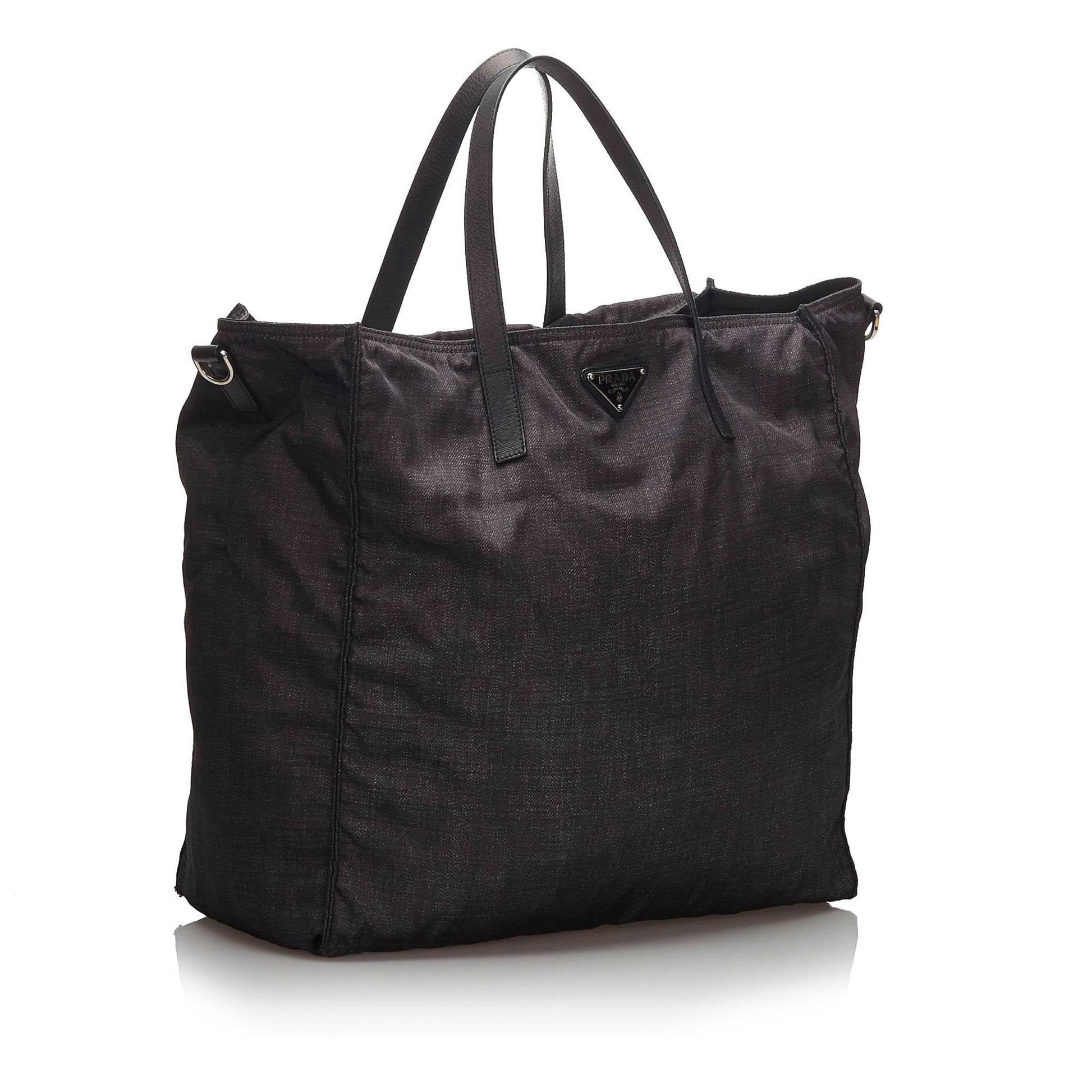 Prada Fabric Tote Bag Italy Nylon Black Bag Italy 6