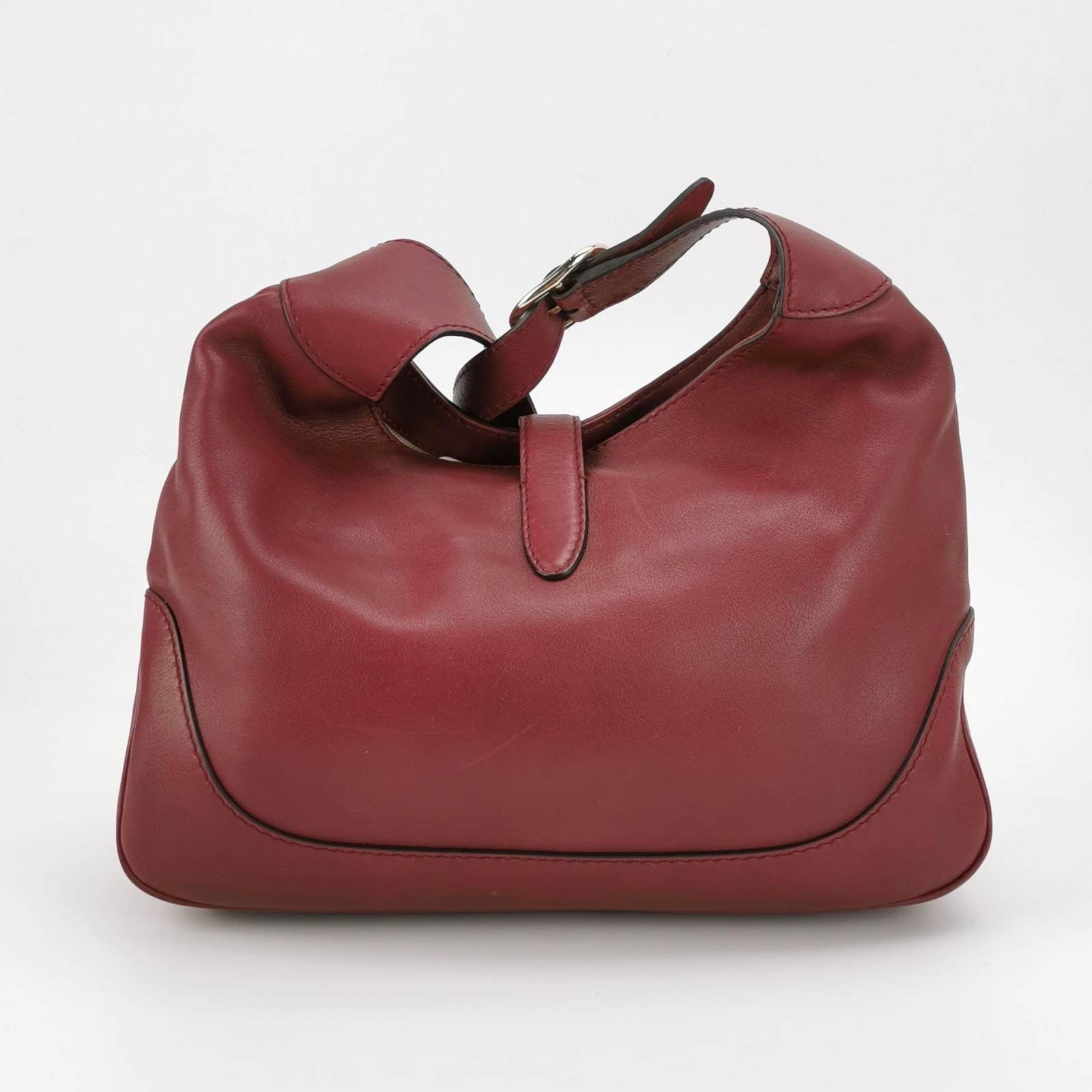 Gucci Jackie Soft Burgundy Leather Red Medium Travel Bag