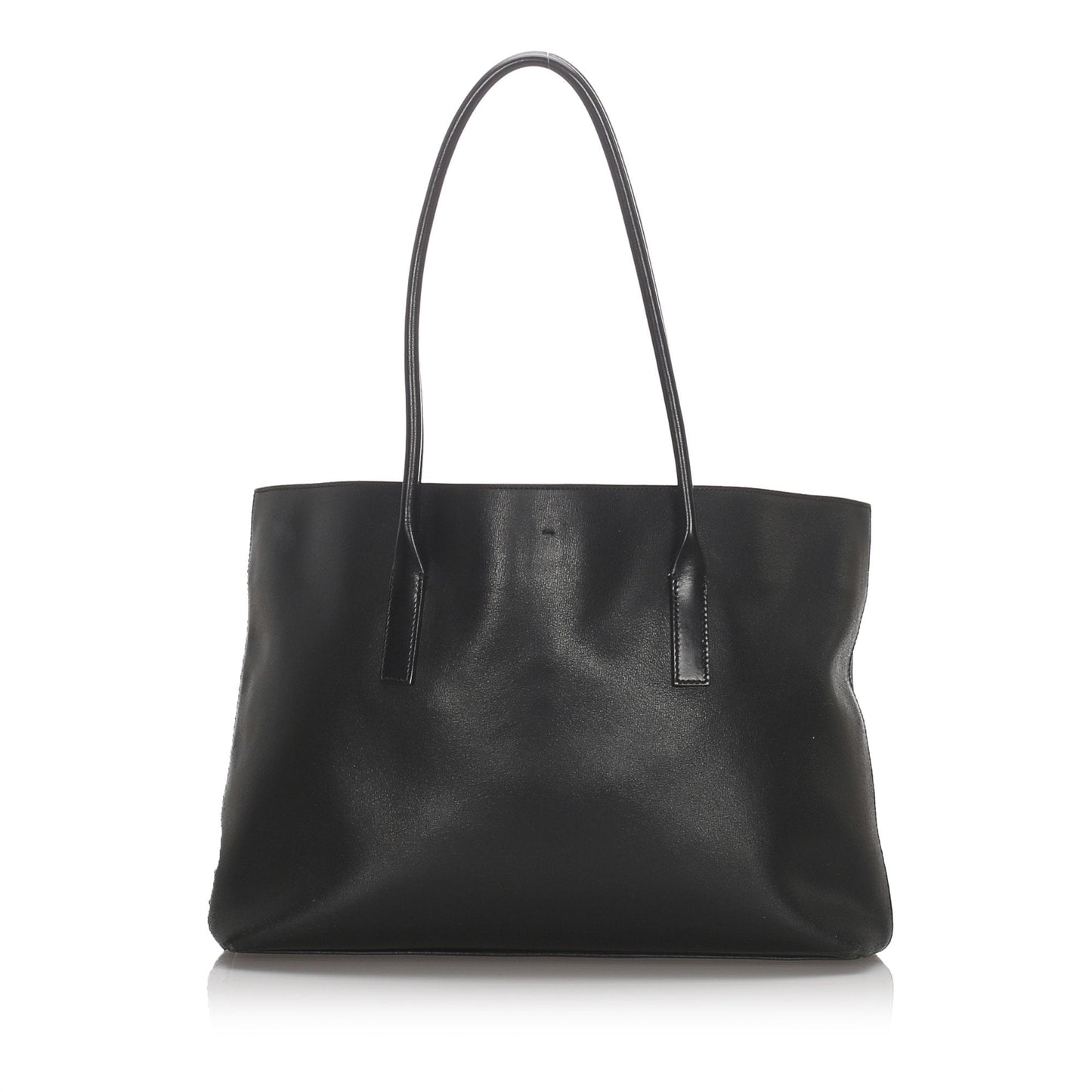 Prada Calf Tote Bag Italy Leather Calf Leather Black