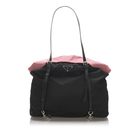 Prada Fabric Tessuto Tote Bag Italy Nylon Black Italy 5 2