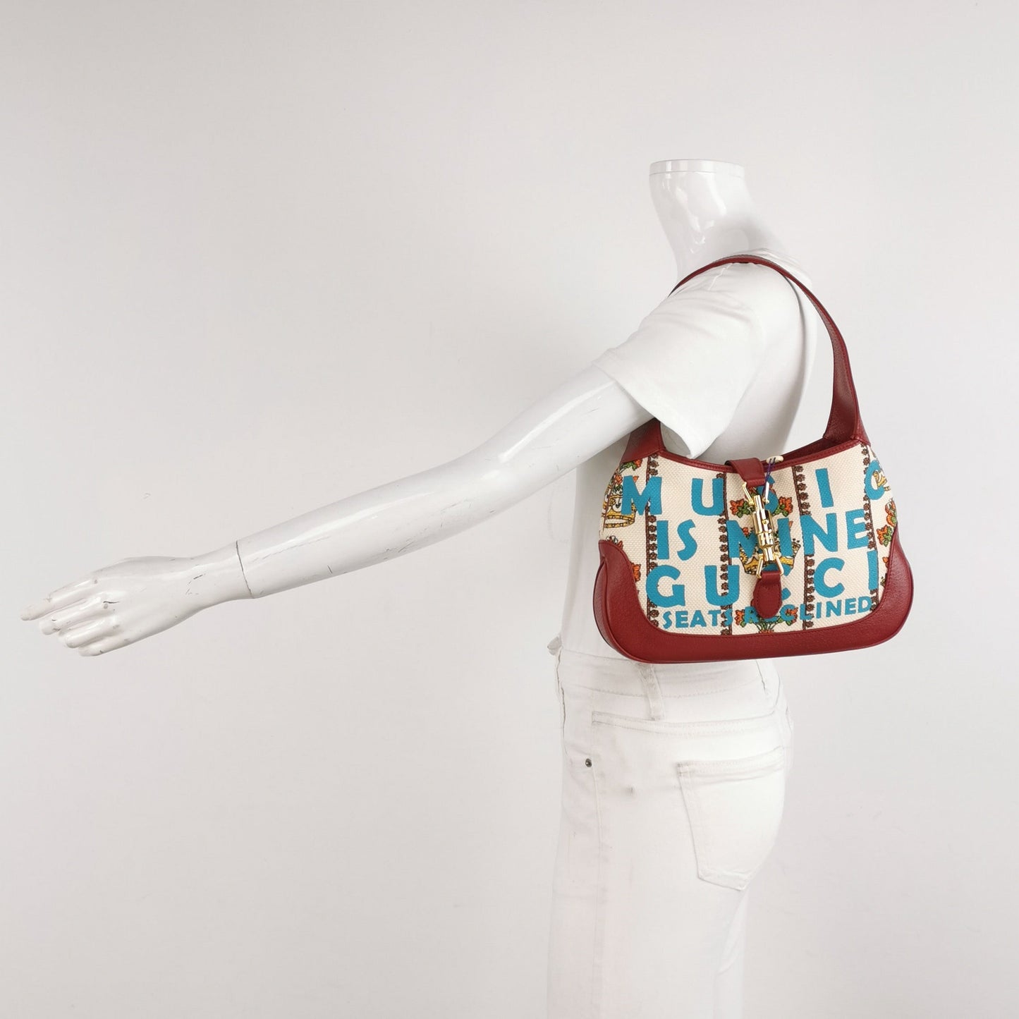Gucci Jackie Centennial 100 Year Special Leather Canvas Travel Bag