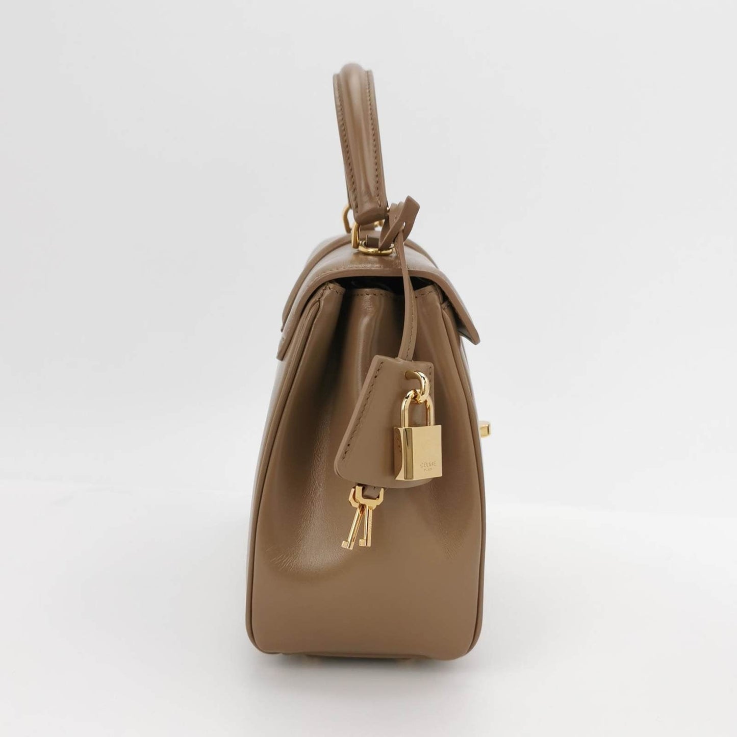 Celine Bag Smooth Calfskin Leather Beige Travel Bag