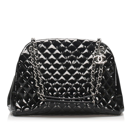 Chanel Just Mademoiselle Shoulder Bag Leather Black