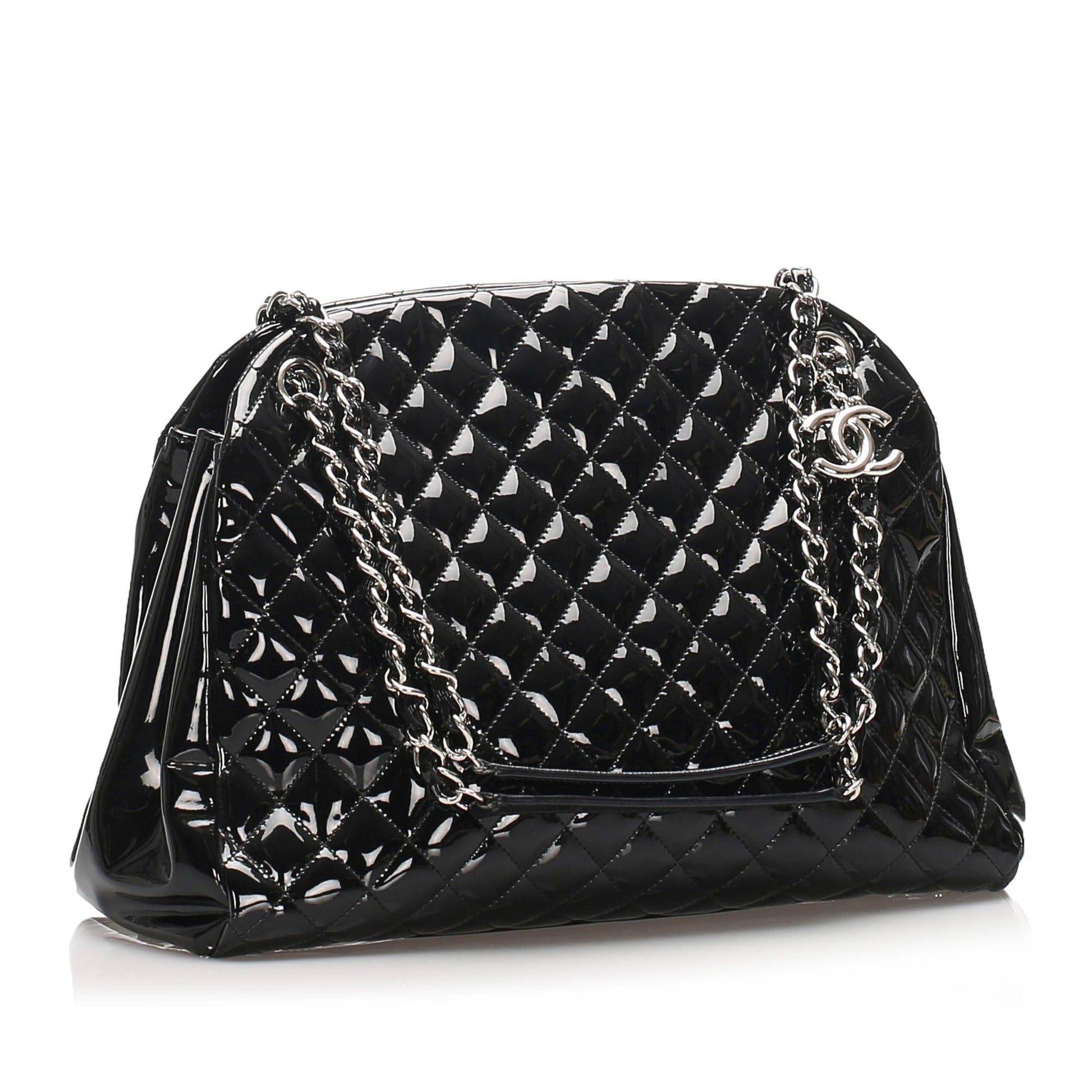 Chanel Just Mademoiselle Shoulder Bag Leather Black
