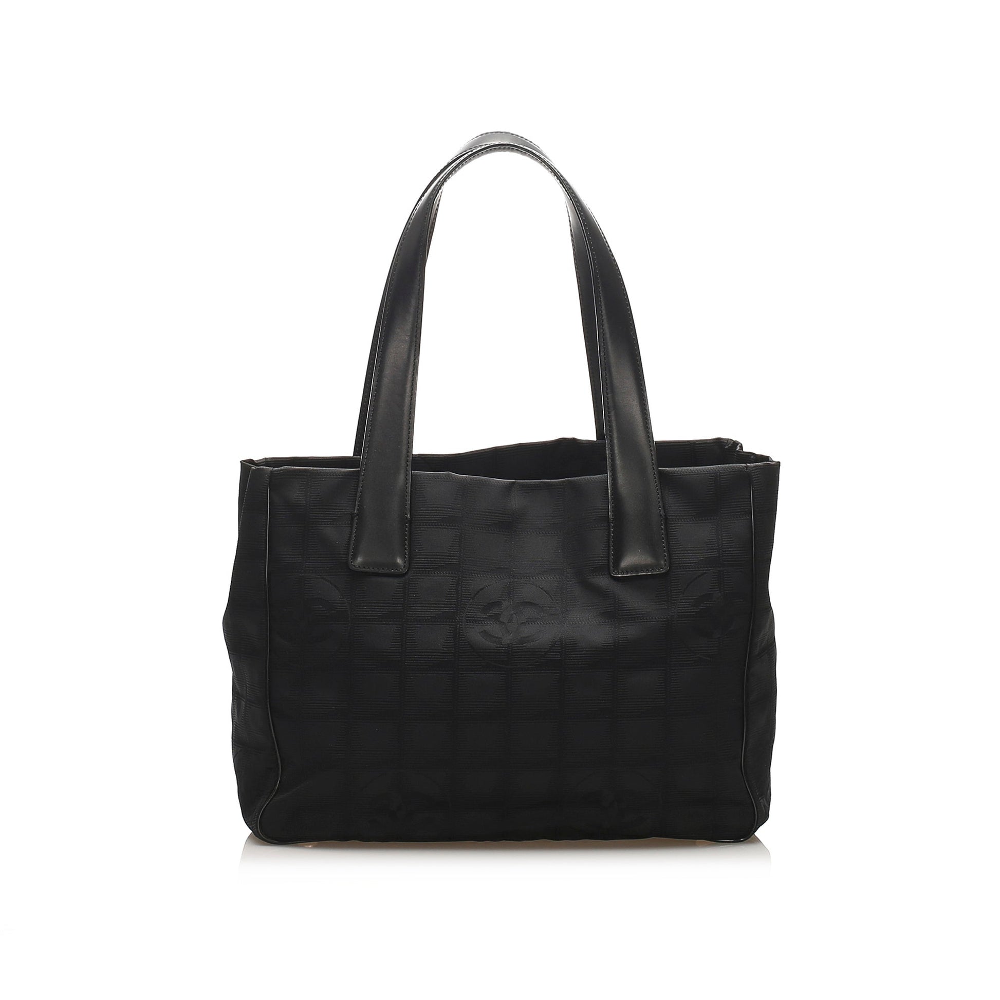 Chanel New Travel Line Tote Bag Leather Canvas Shoulder Bag