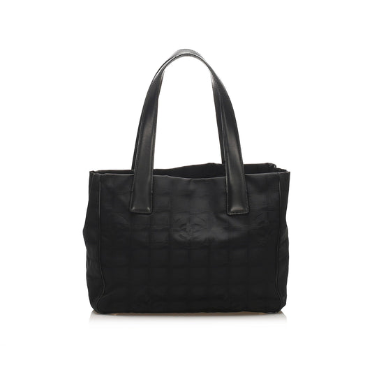 Chanel New Travel Line Tote Bag Leather Canvas Shoulder Bag