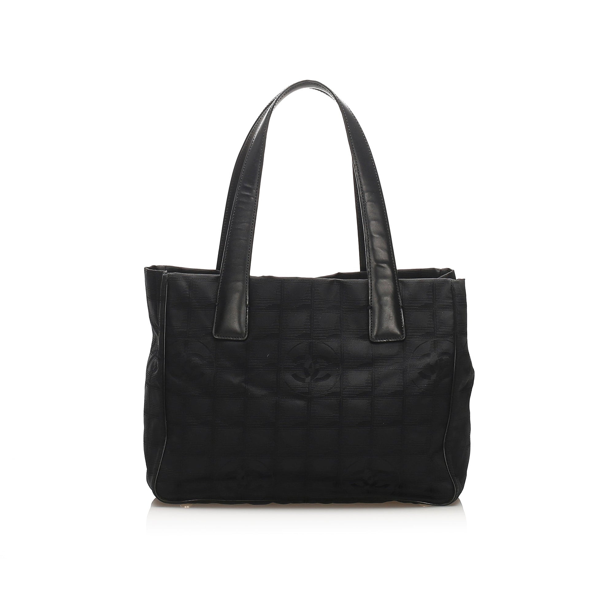 Chanel New Travel Line Tote Bag Leather Canvas Shoulder Bag