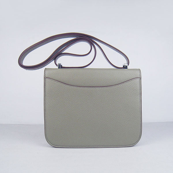 Hermes Luxury Constance Cowskin Bag H Khaki Leather Silver Travel Bag