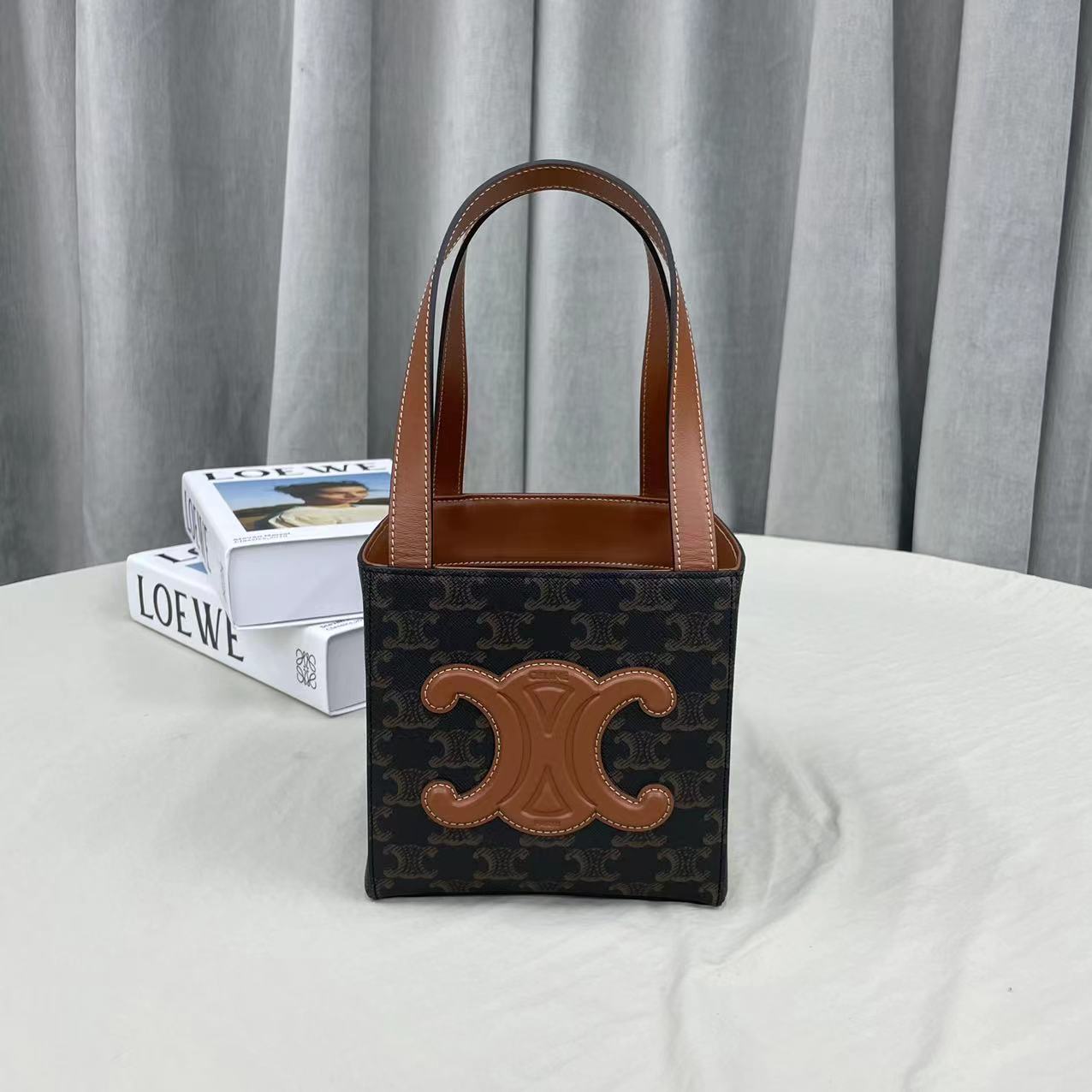 Top Quality Cuir Triopã Cube Bag Triumph Canvas Tan Travel Bag