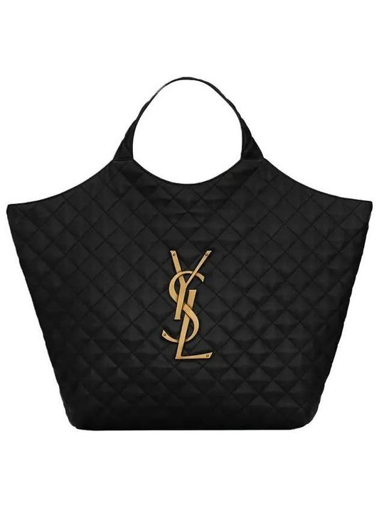 YSL Saint Laurent Saint Laurent Trending Icare Maxi Shoulder Bag Black Gold