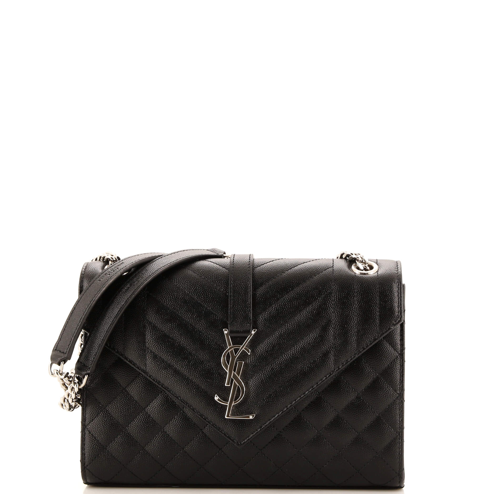 YSL Saint Laurent Luxury Trending Classic Envelope Satchel Mixed Leather Monogram Matelasse Satchel Bag 2