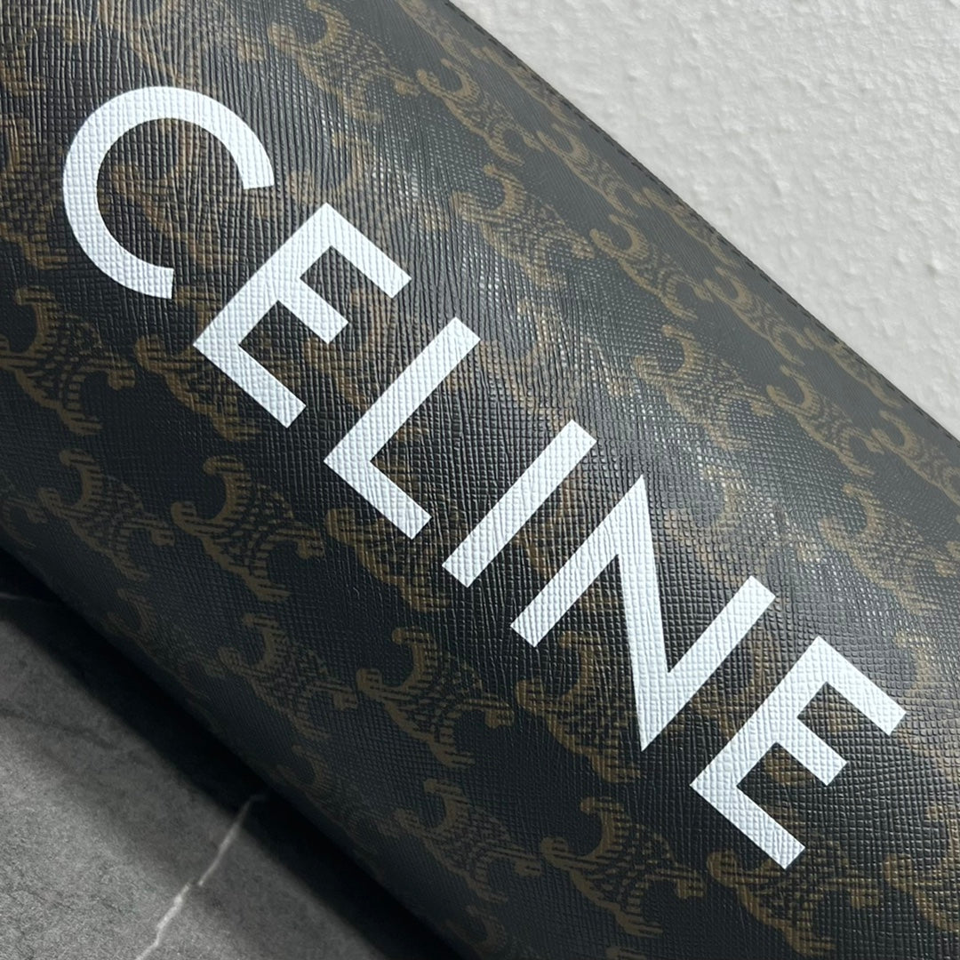 Top Quality Cylinder Bag In Triomphe For Canvas Black Travel Bag