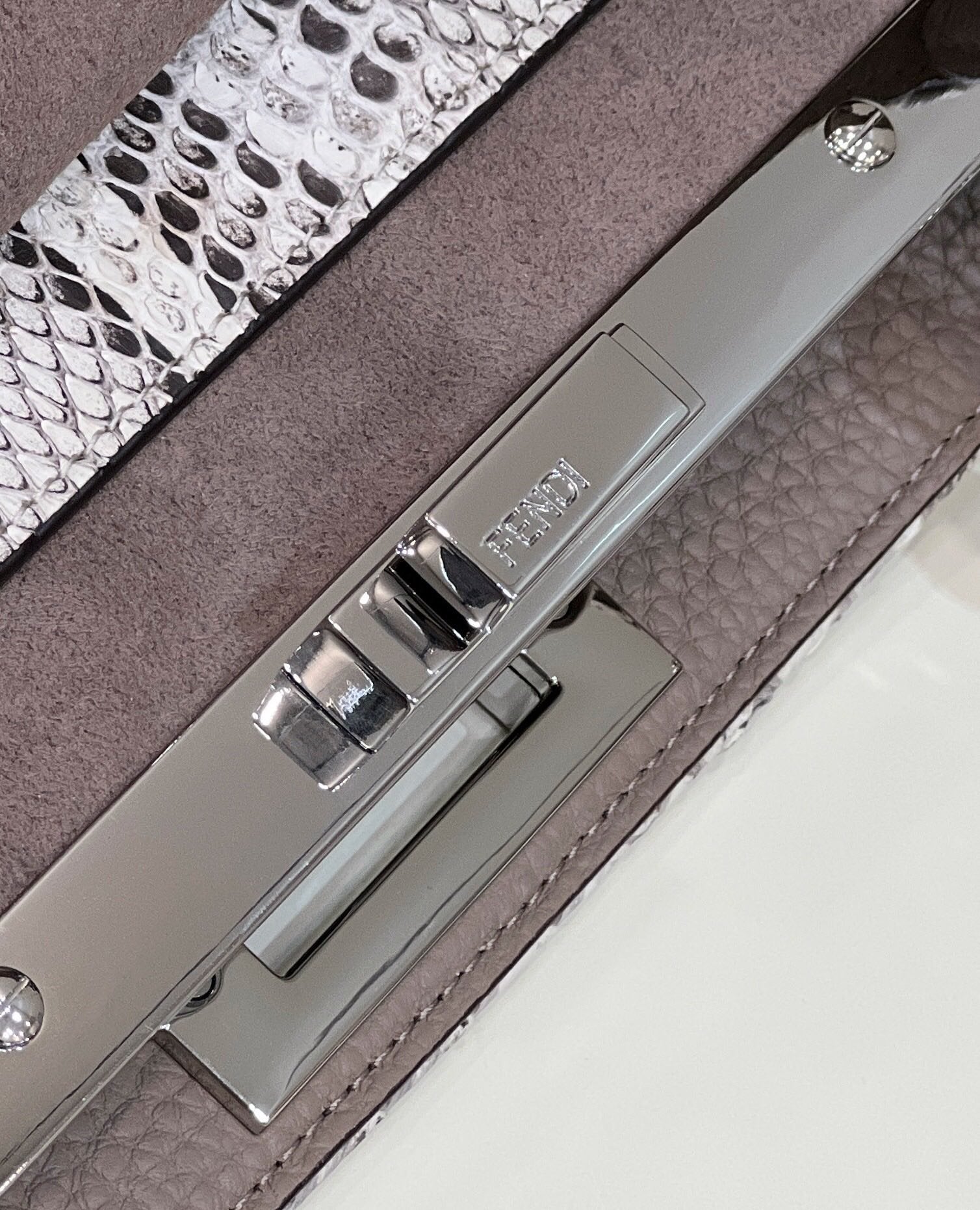 Fendi Iseeu Metop Qualityum Greige Ff Shoulder Bag