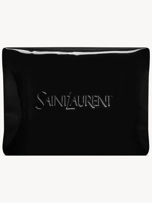 YSL Saint Laurent Saint Laurent Trending Puffy Patent Pouch Travel Canvas Black Travel Bag