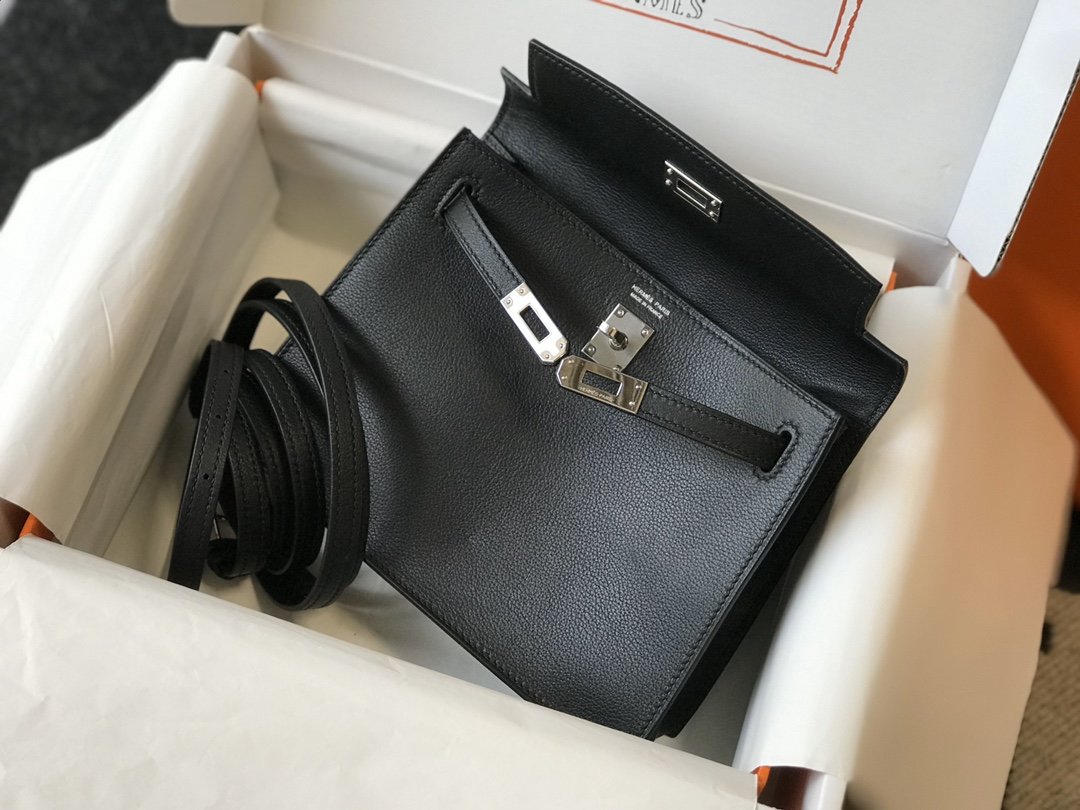 Top Quality Kelly Sellier Epsom Bag For Black Shoulder Bag