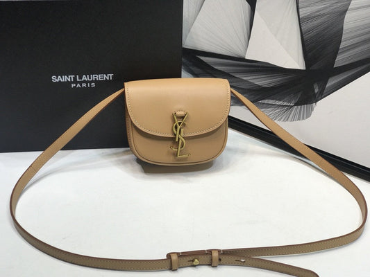 YSL Saint Laurent Kaia 7in 18.5cm Brown Small Satchel Bag