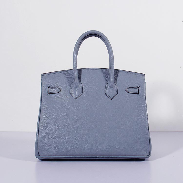 Hermes Luxury Cm Birkin Bag Epsom With Strap Leather Blue Travel Bag Lin Gold