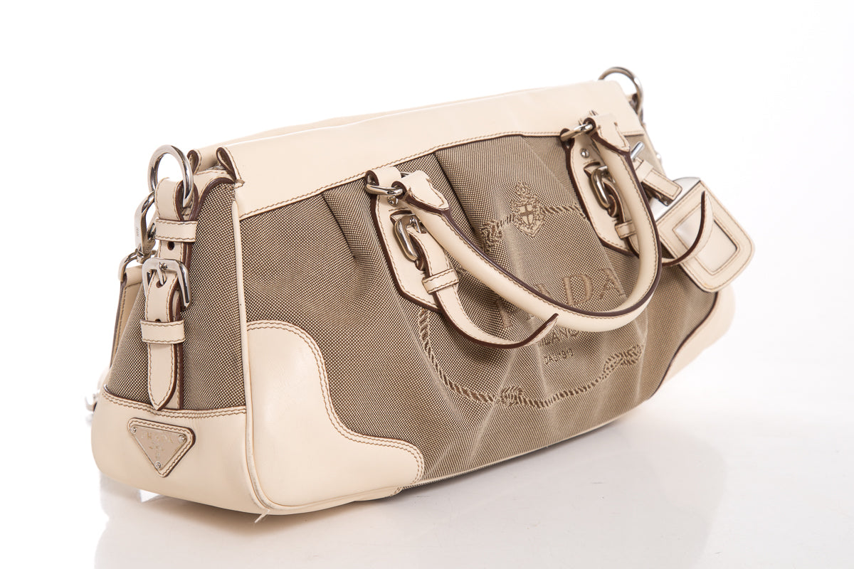 Prada Natural Handbag Travel Bag