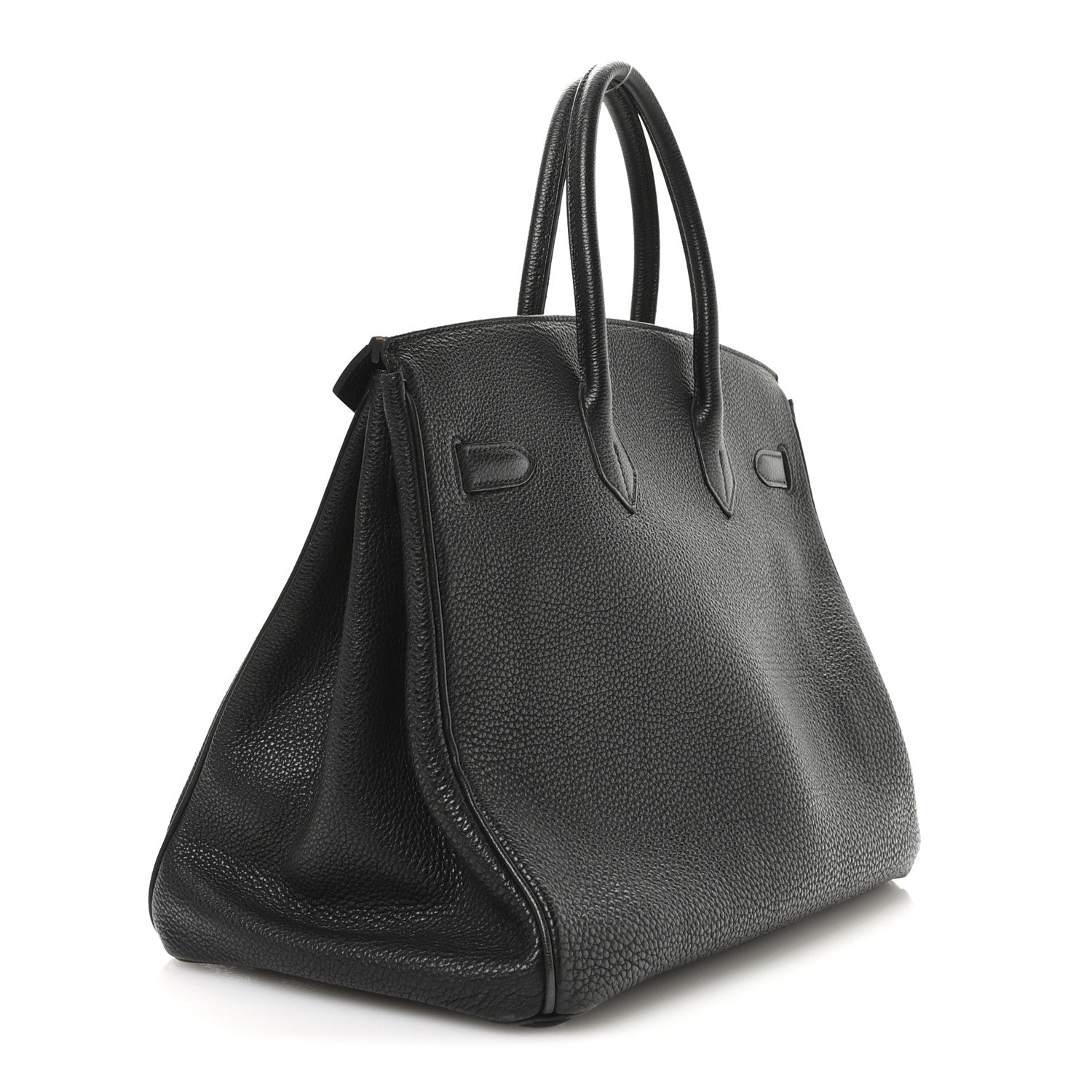 Hermes Togo Birkin Handbag Black Travel Bag 35 Black 1748550