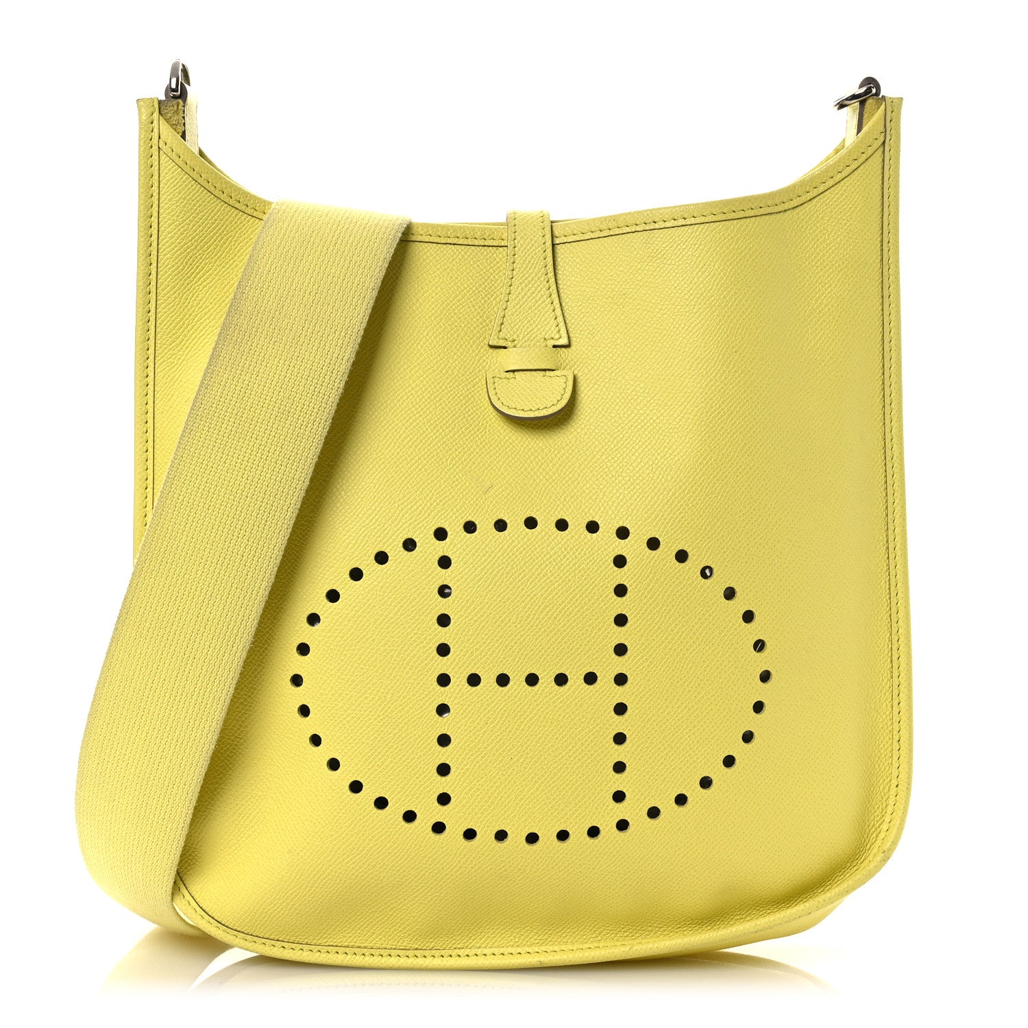 Hermes Epsom Evelyne Iii Pm Lime Handbag Travel Bag
