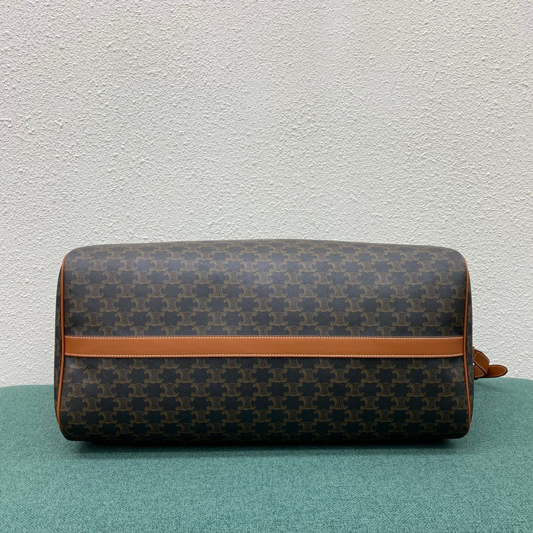 Top Quality Voyage Bag In Triomphe With Canvas Tan Travel Bag