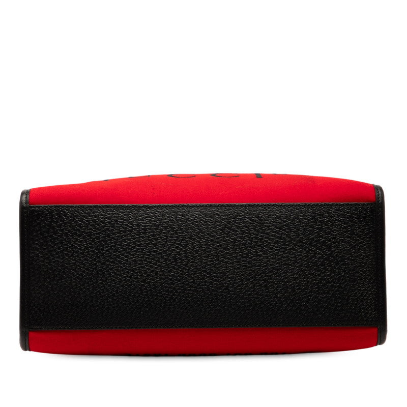 Gucci 100Th Anniversary 2Way Bag Leather Canvas Travel Bag