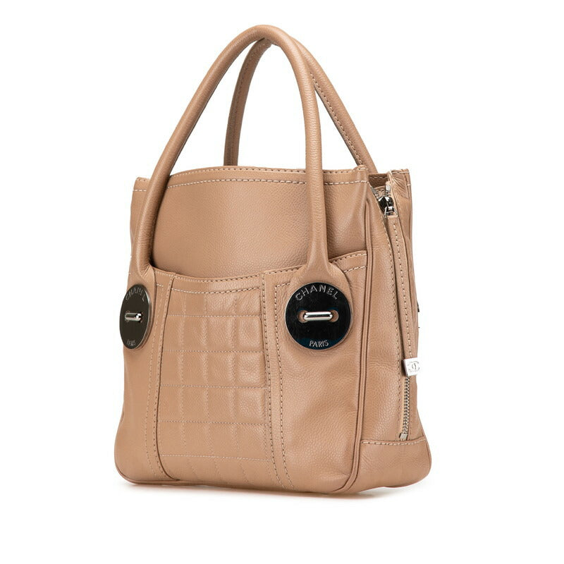 Choco Bar Caviar Skin Handbag Coco Mark