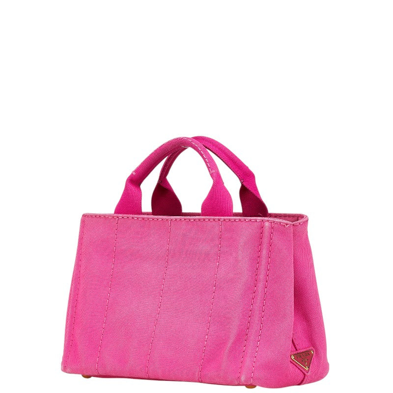 Prada Canapa 2Way Bag Canvas Travel Bag 2Way Handbag Pink