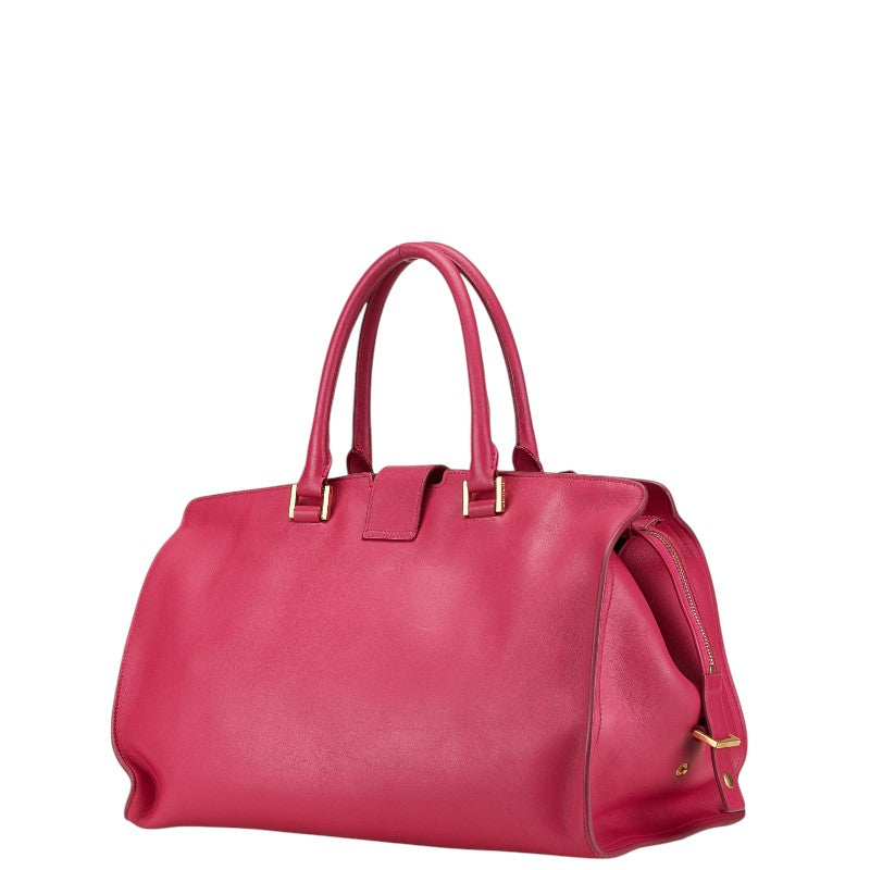 YSL Saint Laurent Petit Cabas Line Handbag Leather Travel Bag