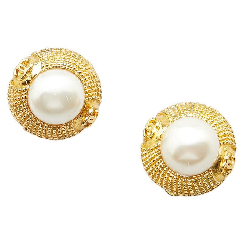 Coco Mark Pearl Earrings Jewelry Gold