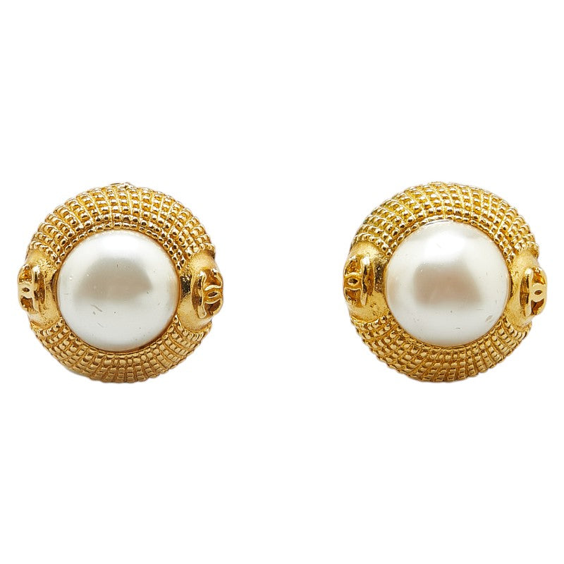 Coco Mark Pearl Earrings Jewelry Gold