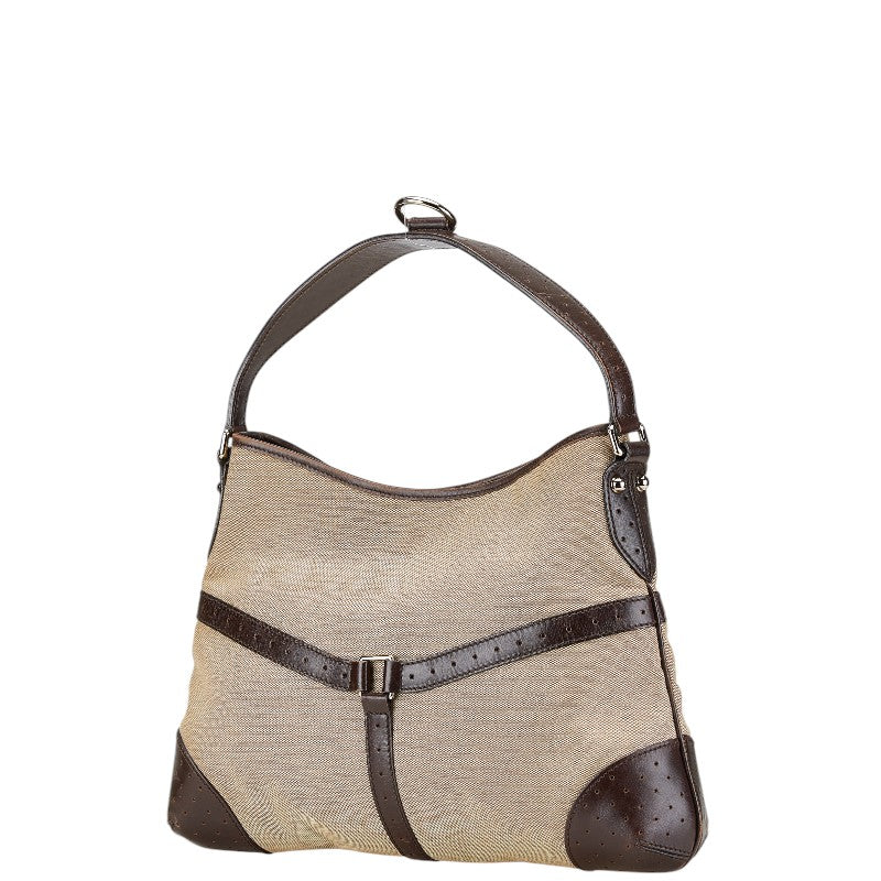 Gucci Interlocking Sherry Line Shoulder Bag Leather Canvas