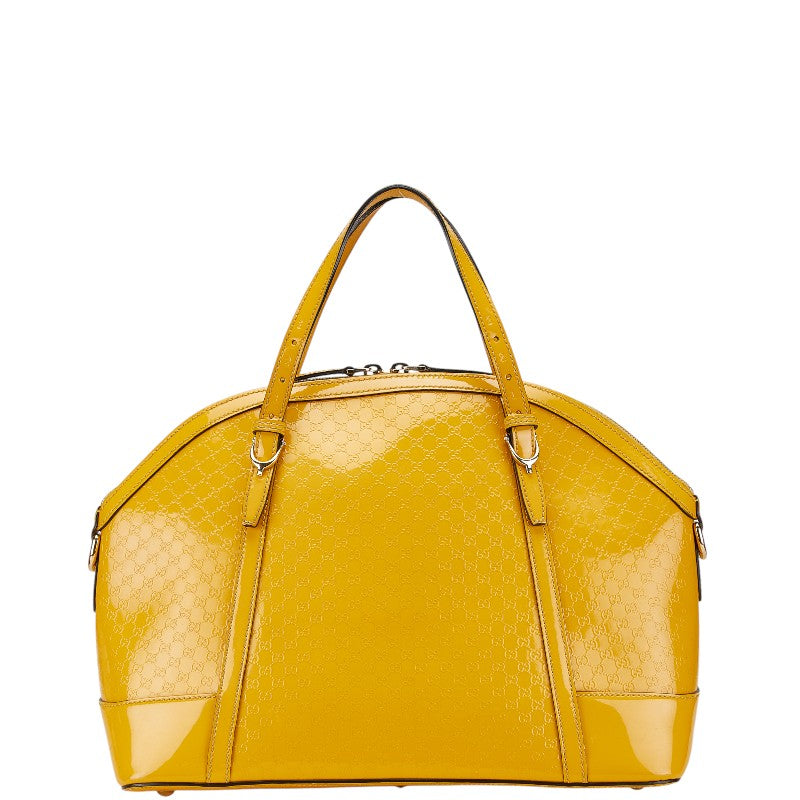 Gucci Microssima Patent Handbag Leather Travel Bag