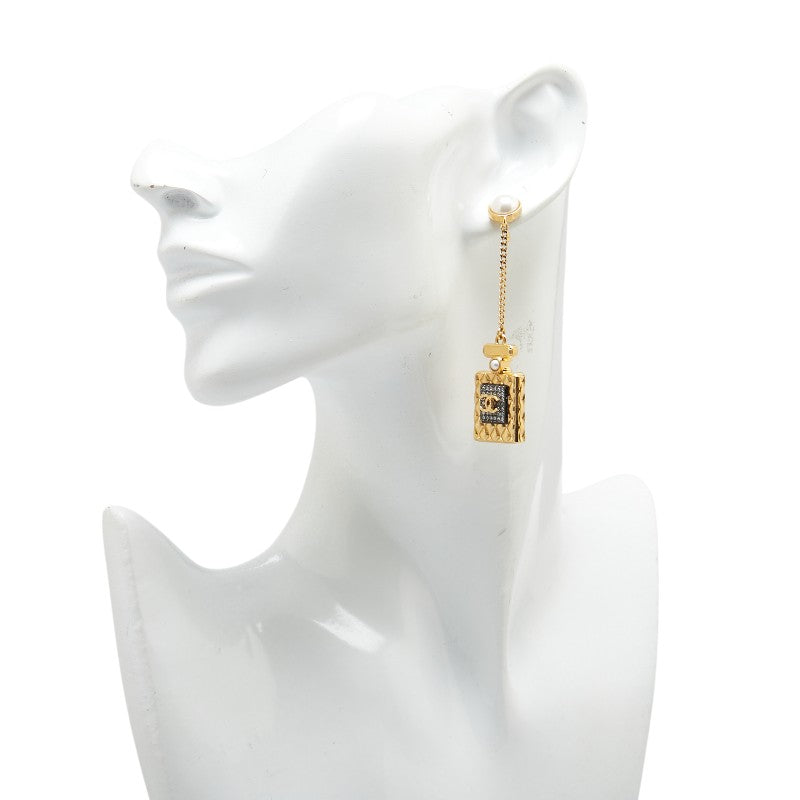 Chanel Coco Mark Perfume Bottle Earrings Jewelry